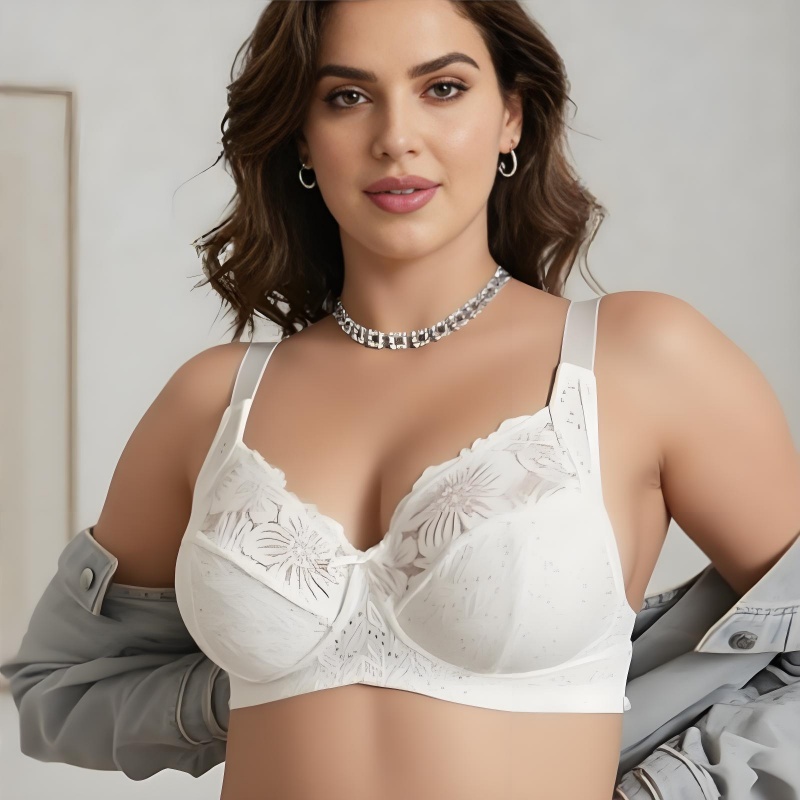 Women's Jacquard Mesh Lace Bra - Sheer Mesh Bra 评论和价格